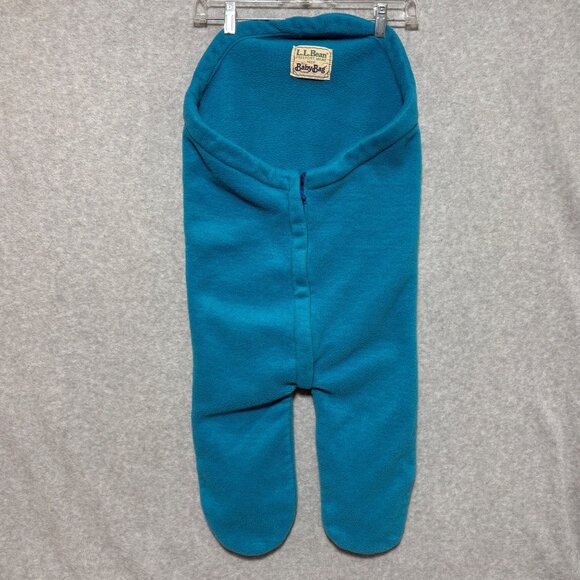 L.L. Bean The Baby Bag Company Teal Blue 15-35lbs Polarplus Bunting Fleece - Picture 1 of 7